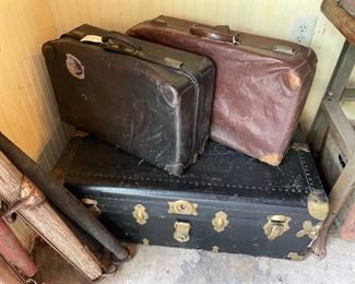 Antique suitcases