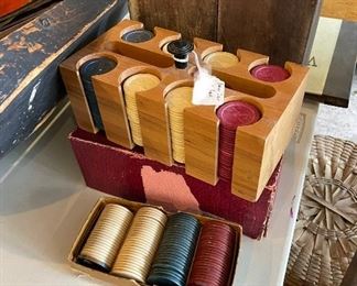 antique poker chips 