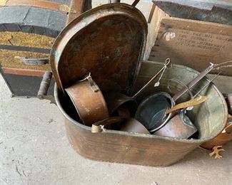 Copper pots and pans