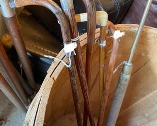 Antique swagger sticks, canes