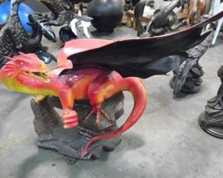 Mystical dragons, both unpainted and painted for that mystical and magical space