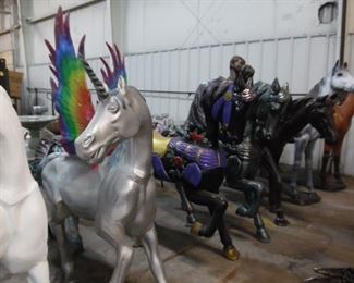 Large and wonderful aluminum statues. These are most remarkable