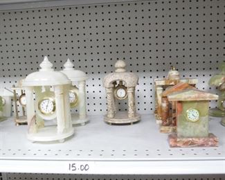 Tick-tok, marble and granite clocks