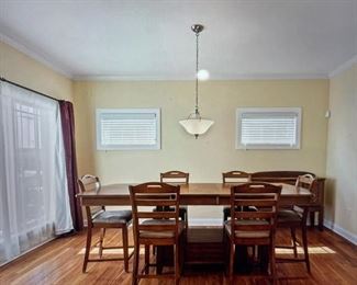 dining room table and  6 chairs