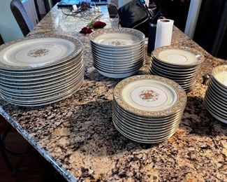 Vintage Noritake bone  china service for 12 - Named Claire 657