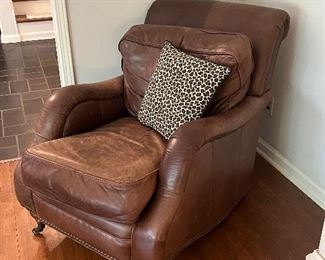 Thomasville top grain leather chair.