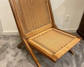 Hans Wegner Style Folding Rope Chairs