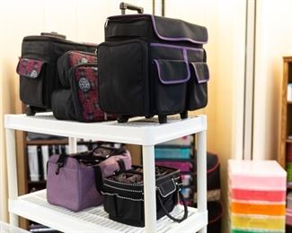 MANY scrapbooking/organizational totes and bags.