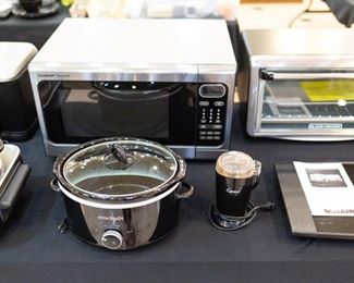 Mircrowave, crock pots, coffee grinder