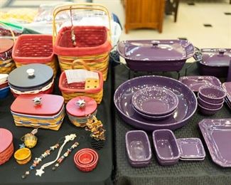 Over 100 Longaberger baskets and even more dishes