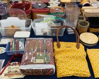 Longaberger totes, blanket, and more