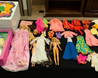 Vintage Barbies and clothes