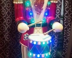 Life Size 6' Lighted N Motion Musical Cast Polyvinyl Nutcracker Drummer,