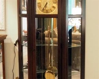 Ridgeway Richardson I Curio Grandfather Clock, Model # 9701, 78" x 40" x 11"