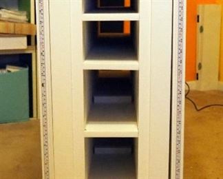 Rolling Drop Leaf Painted Wood Craft Table, 30.75" x 60" x 40"