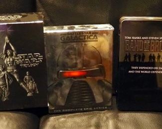 DVD Collection, Includes Band Of Brothers, Battle Star Galactica Complete Series, And Star Wars Trilogy