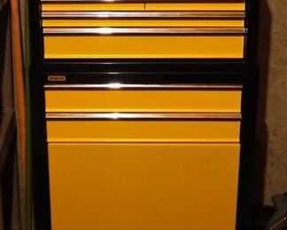 Stanley Rolling Tool Chest, With Six Drawer Top Tool Box, 42" x 24.5" x 13"