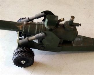 Vintage Big Bang Pressed Metal Cannon