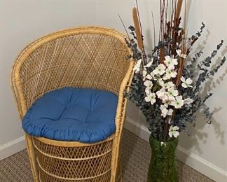 Vintage Boho Peacock Chair