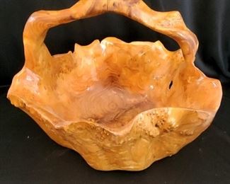 Wood carved bowl