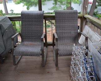 Multiple chairs, tables