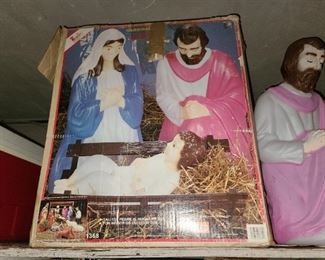 Nativity Blow Mold Set In Box