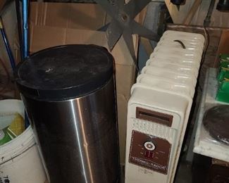Trash Can & Portable Heater