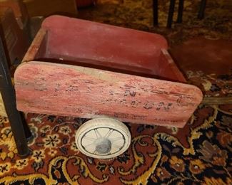 Antique Wooden Wagon Toy