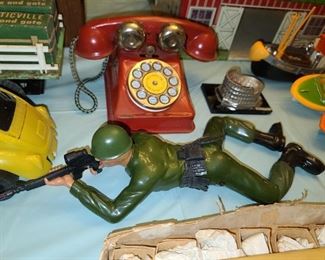 Vintage Crawling Soldier Toy
