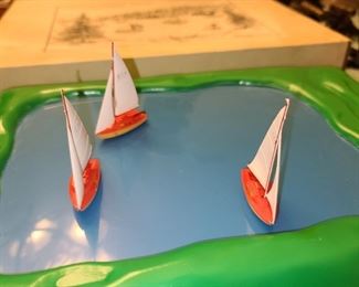 Miniature Electric Sailboat Toy