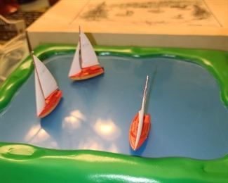 Miniature Electric Sailboat Toy