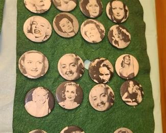 Vintage Hollywood Icon Buttons/Pins