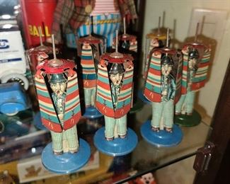 Vintage Tin Lithograph Men Toys