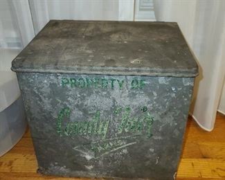 Vintage Tin Advertising Milk Box