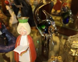 Carved Angel Candle Holder