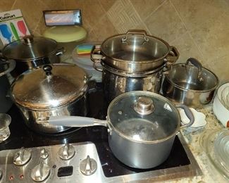 Assorted Kitchen Contents (Pots & Pans, Glassware, China, Crystal, Utensils, Etc.)