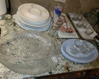 Assorted Kitchen Contents (Pots & Pans, Glassware, China, Crystal, Utensils, Etc.)