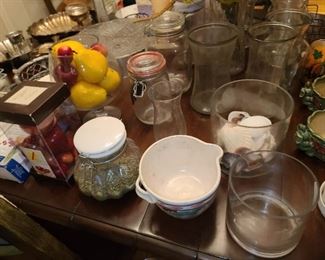 Assorted Kitchen Contents (Pots & Pans, Glassware, China, Crystal, Utensils, Etc.)