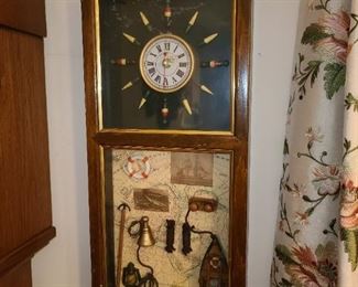 Fisherman Clock Wall Plaque