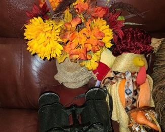 Fall Floral Decorations & Binoculars