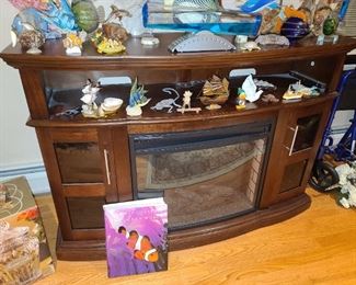 Entertainment Center W/ Fireplace Insert