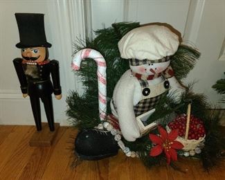 Nutcracker & Snowman Floral Arrangement