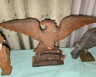 Hand Carved Wooden Figurine Collection