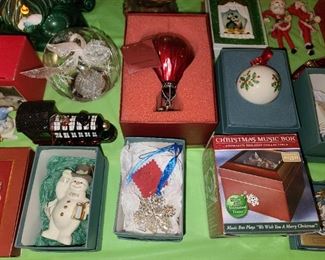 Assorted Designer Christmas Ornaments (Lenox, Dept.56, Waterford, Etc.)