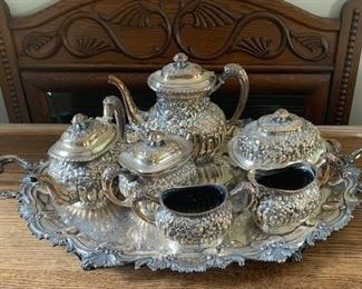 silver plate coffee or tea set 