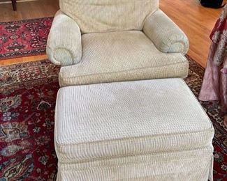 Vintage Chair and Ottoman 