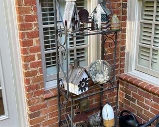 Outdoor Decor and Bakers Rack