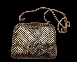 Silver leather handbag