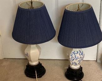 Chinoiserie Style Ginger Jar Lamps