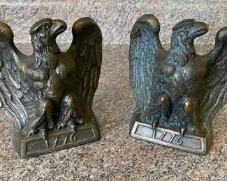 Nice Vintage Brass Eagle Book Ends